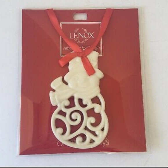 Lenox Pierced Snowman Charm Ornament Exclusively for Macys Christmas NWT - Picture 7 of 7